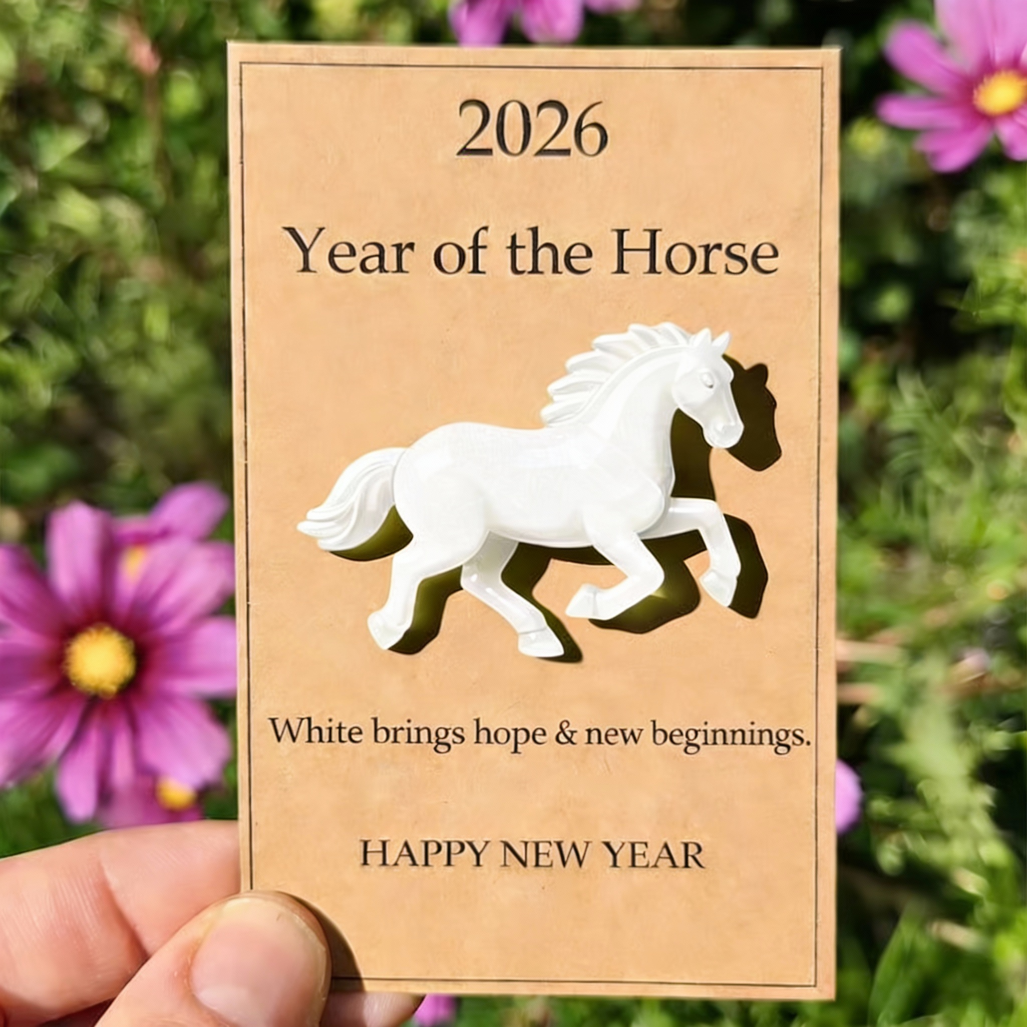 Handmade 2026 Year of the Horse Transparent Resin Horse – New Year & Spring Gift for Sisters, Friends & Mom