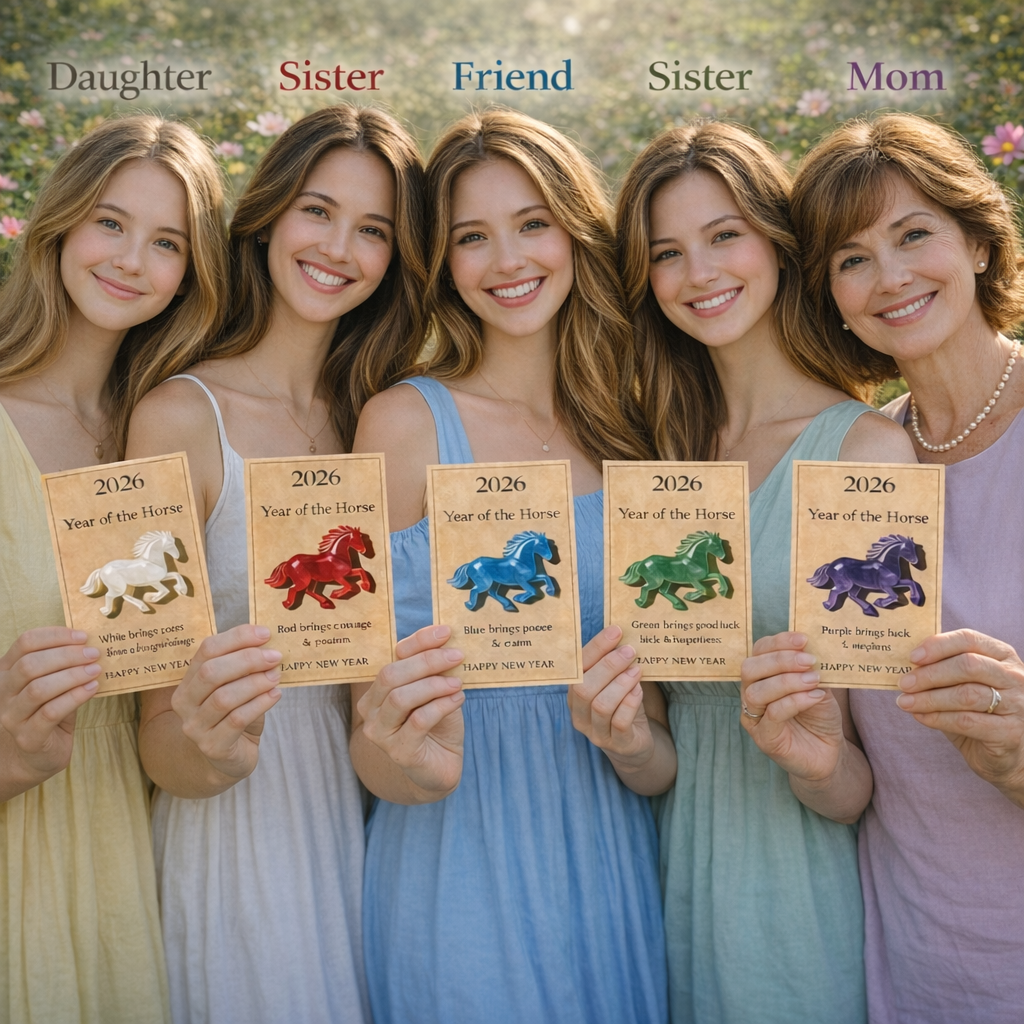 Handmade 2026 Year of the Horse Transparent Resin Horse – New Year & Spring Gift for Sisters, Friends & Mom