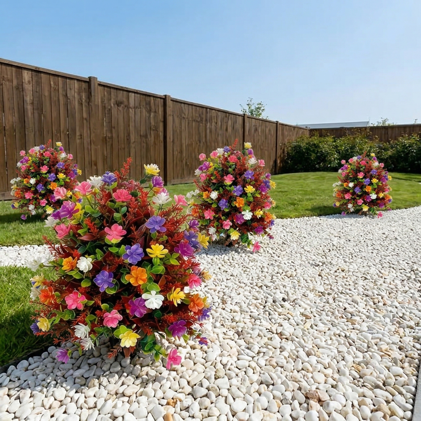 Outdoor Artificial Flower with Ground Stake 