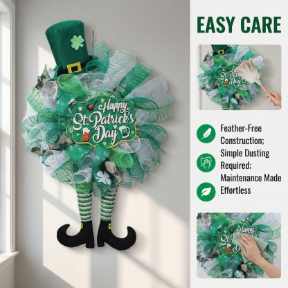 St. Patrick’s Day Leprechaun Wreath Doll Hanging Decor
