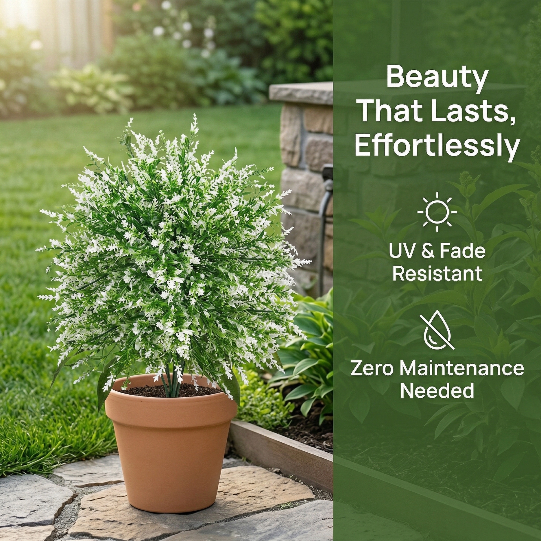 Artificial Lavender with Ground Stake 