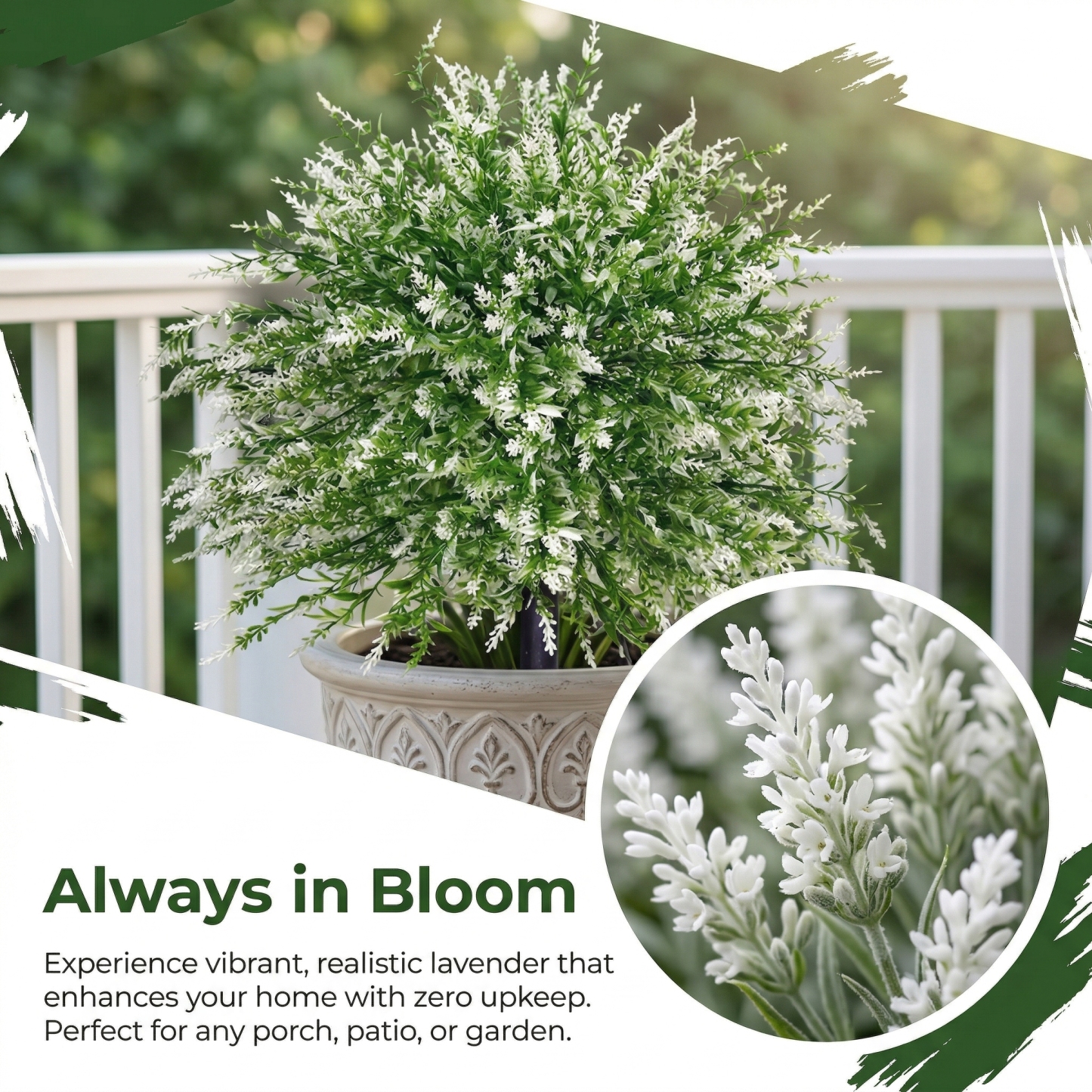 Artificial Lavender with Ground Stake 