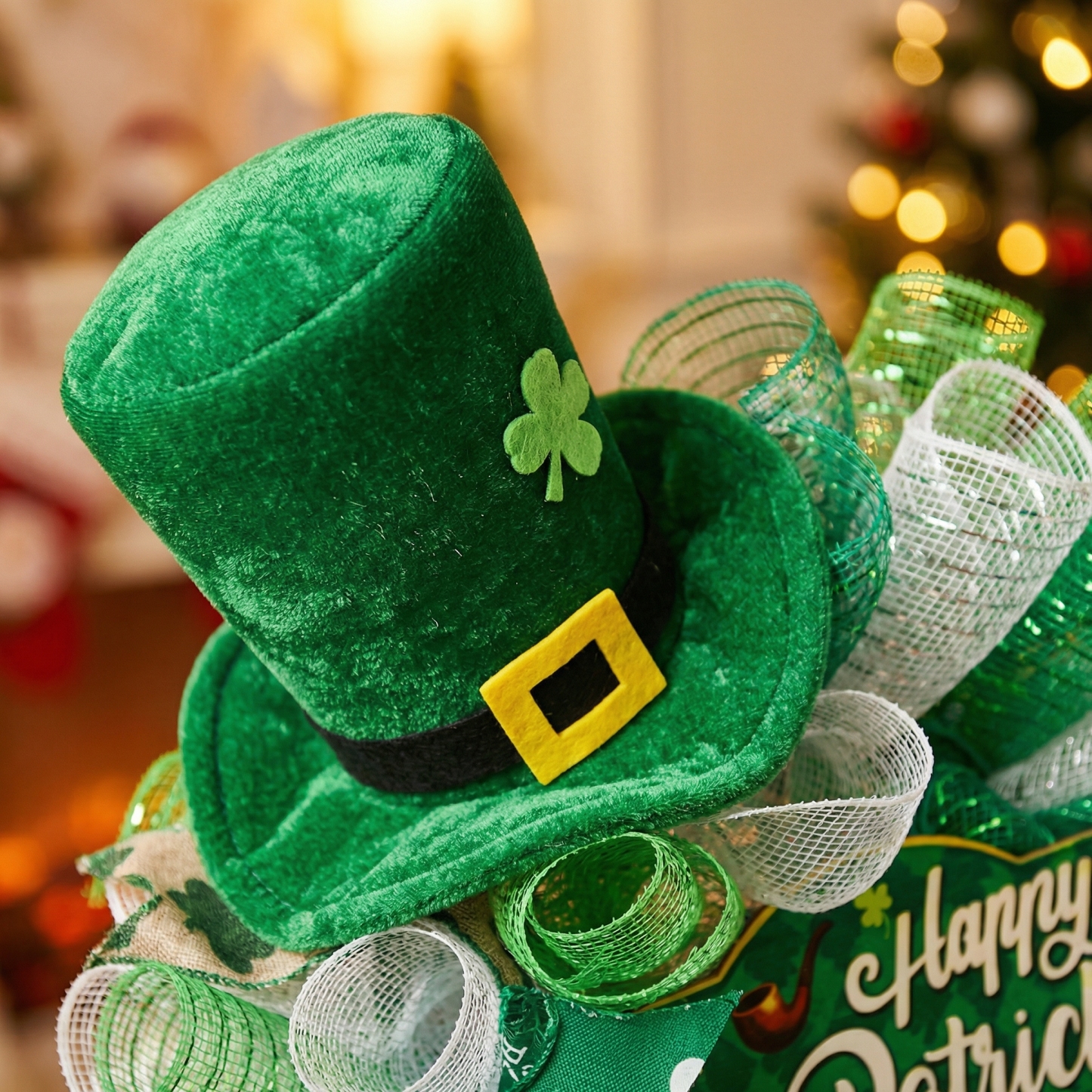 St. Patrick’s Day Leprechaun Wreath Doll Hanging Decor