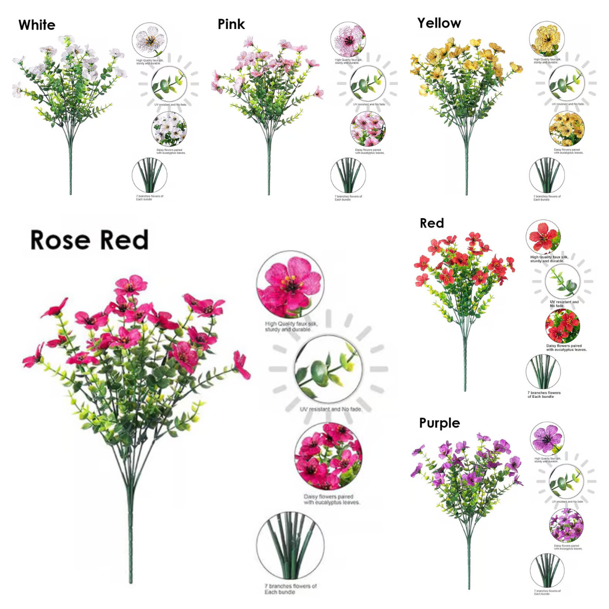 ☀️UV resistant, Waterproof, Windproof 🌪️Artificial Outdoor Flower Bush-keep the spring sunshine for you at all times