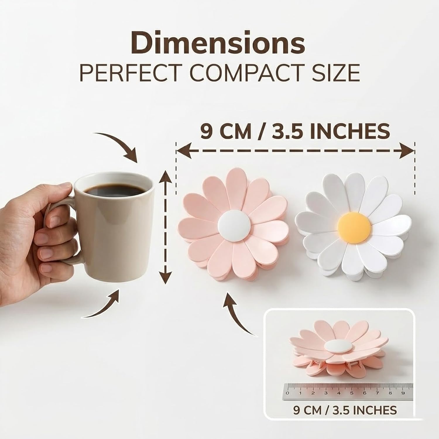 2-in-1 Daisy Magnetic Food Bag Clips – Detachable Flower Clips (2-Pack)