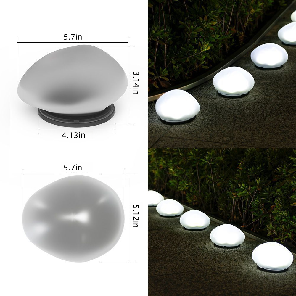 Solar Powered Stone Garden Light