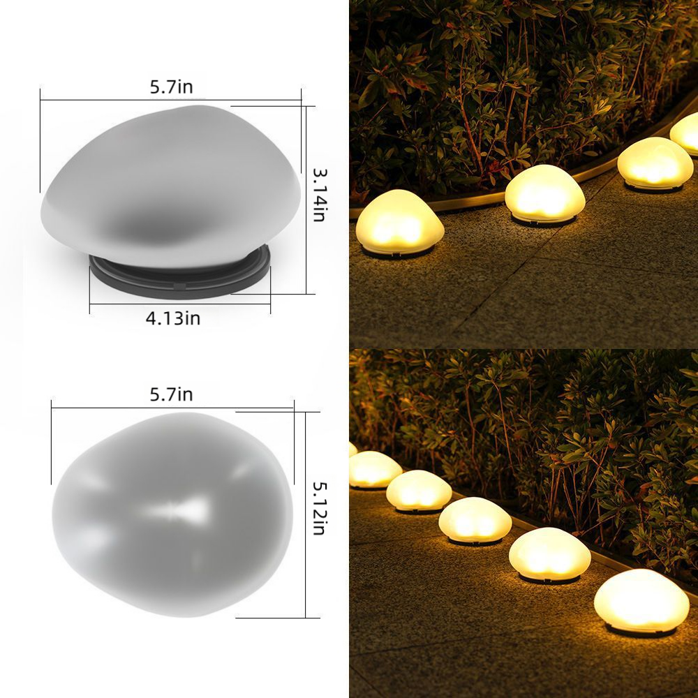 Solar Powered Stone Garden Light