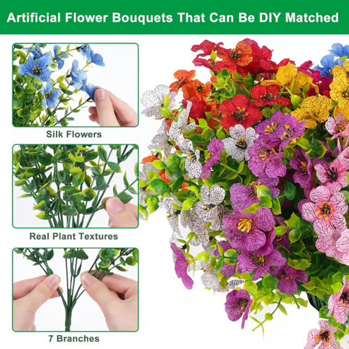 ☀️UV resistant, Waterproof, Windproof 🌪️Artificial Outdoor Flower Bush-keep the spring sunshine for you at all times