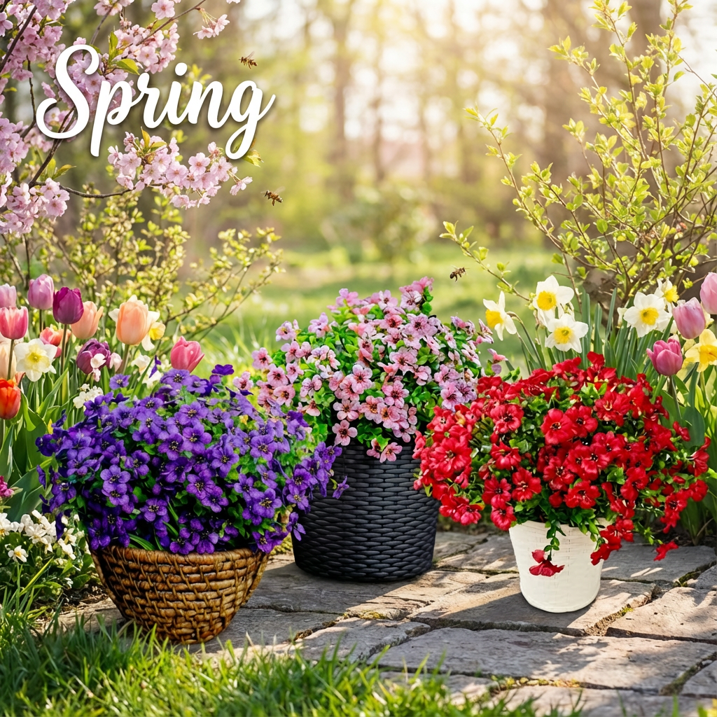 ☀️UV resistant, Waterproof, Windproof 🌪️Artificial Outdoor Flower Bush-keep the spring sunshine for you at all times