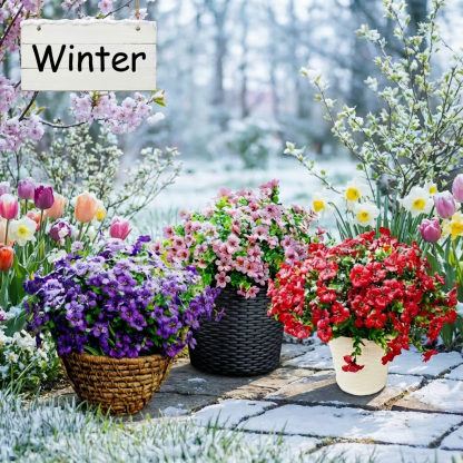 ☀️UV resistant, Waterproof, Windproof 🌪️Artificial Outdoor Flower Bush-keep the spring sunshine for you at all times