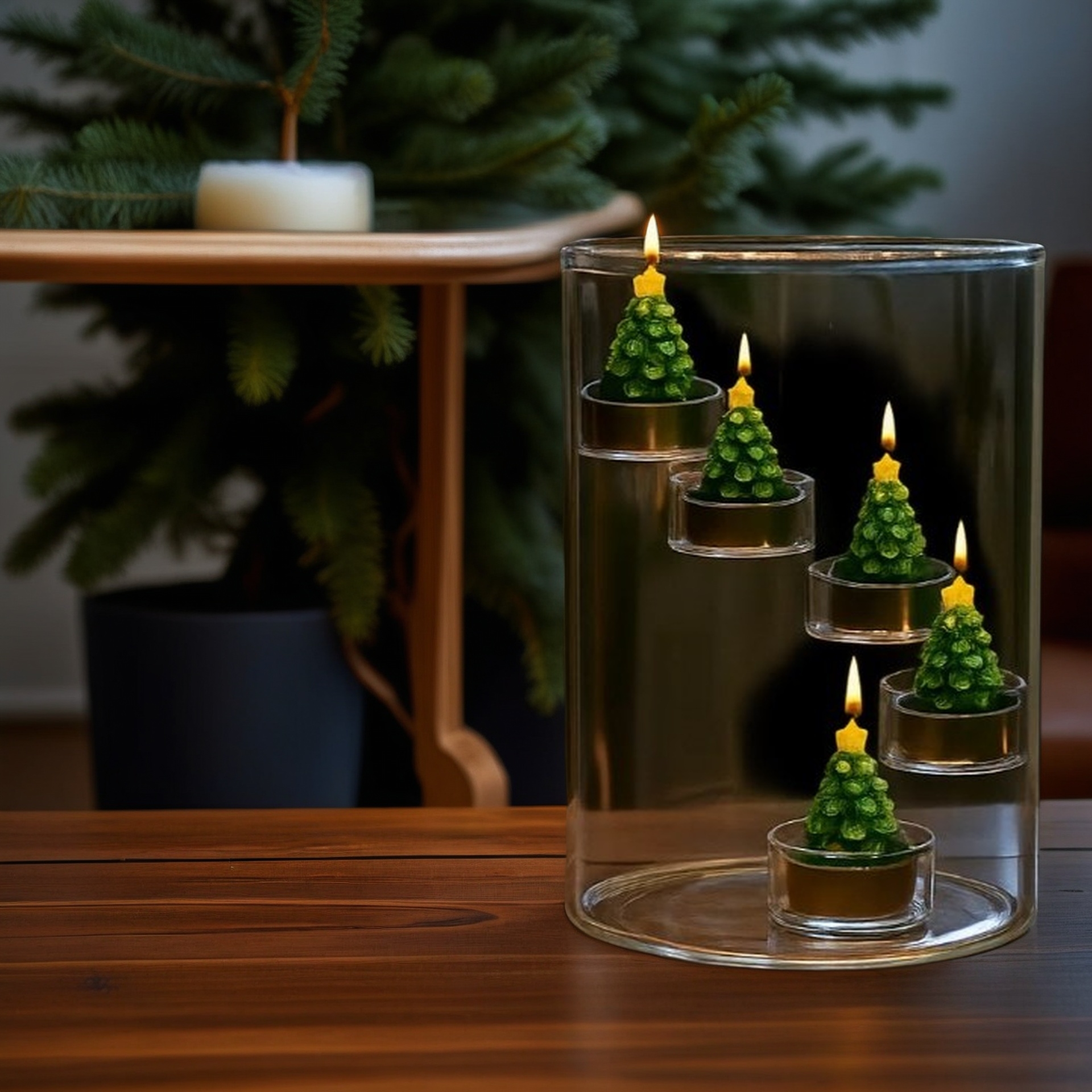 🎄Early Christmas Sale-Glass Cylinder Candle Holder