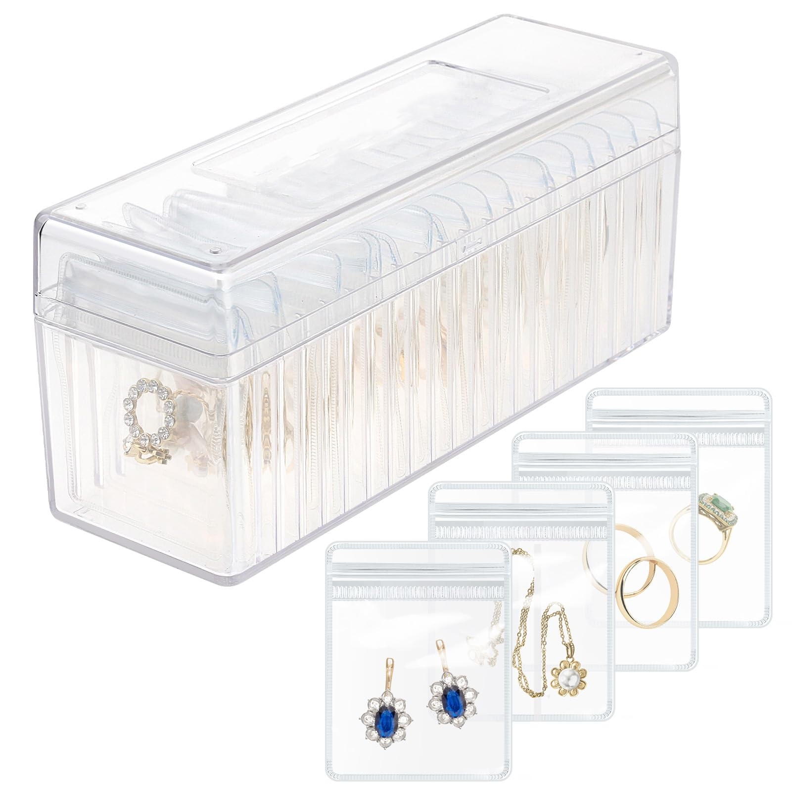 🔥Acrylic Jewelry Box And Portable Anti Tarnish Jewelry Bags