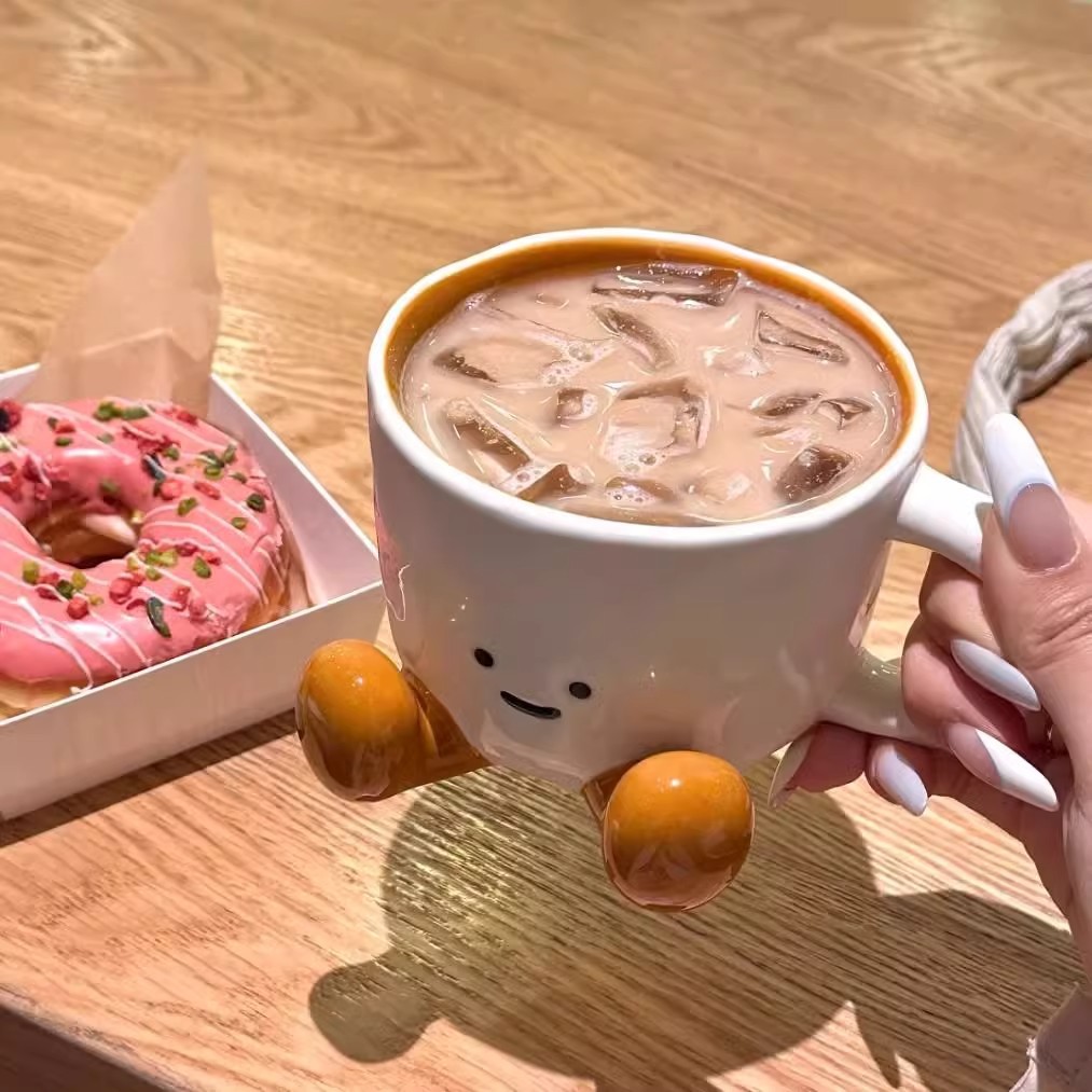 Kawaii Foot-Shaped Ceramic Mug