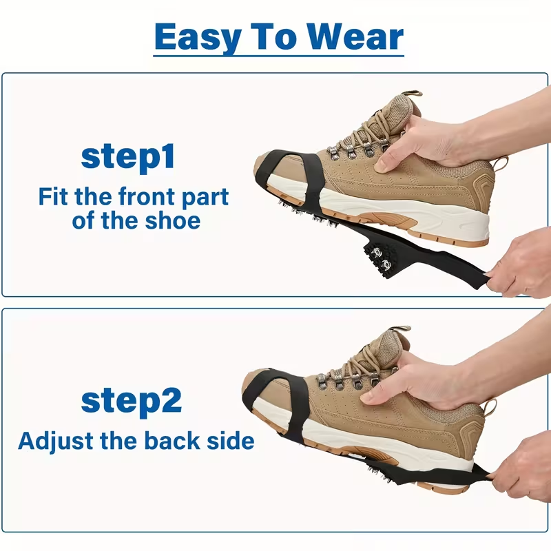 Winter Ice Grippers Traction Cleats with 10-Stud Traction