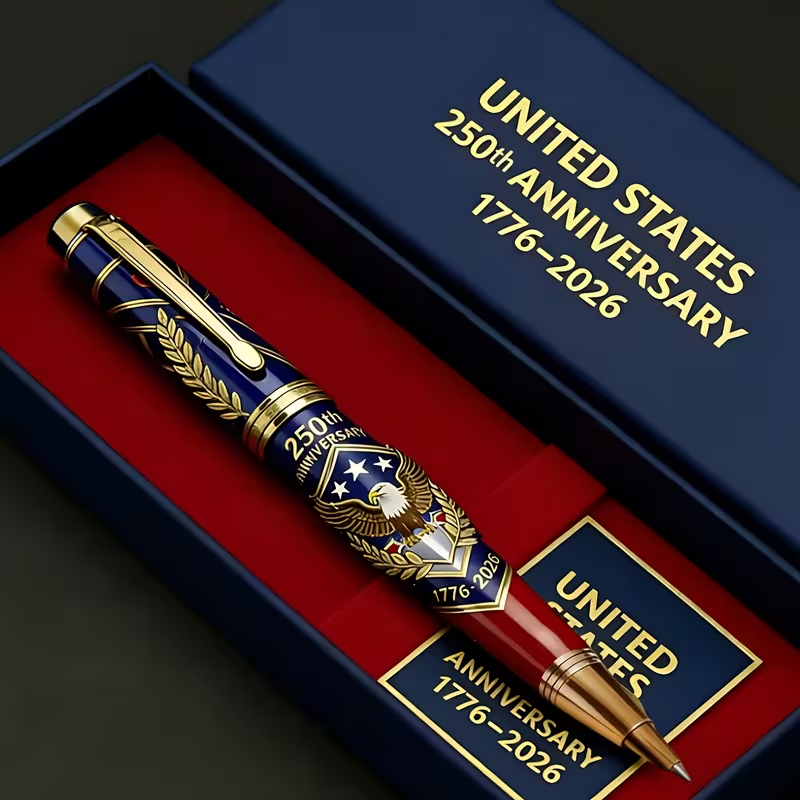 USA 250th Anniversary Commemorative Ballpoint Pen – Patriotic Collectible Gift with Premium Gift Box