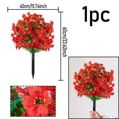  Outdoor Artificial Flower Ball Garden Stakes – Waterproof,Windproof,UV Resistant Outdoor Faux Floral Decor