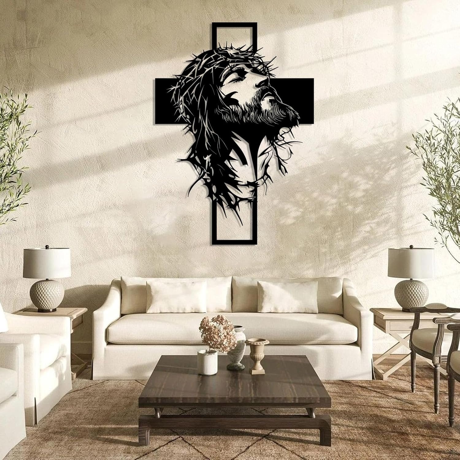 Jesus Christ Metal Wall Art Decor (19 x 13 inches)