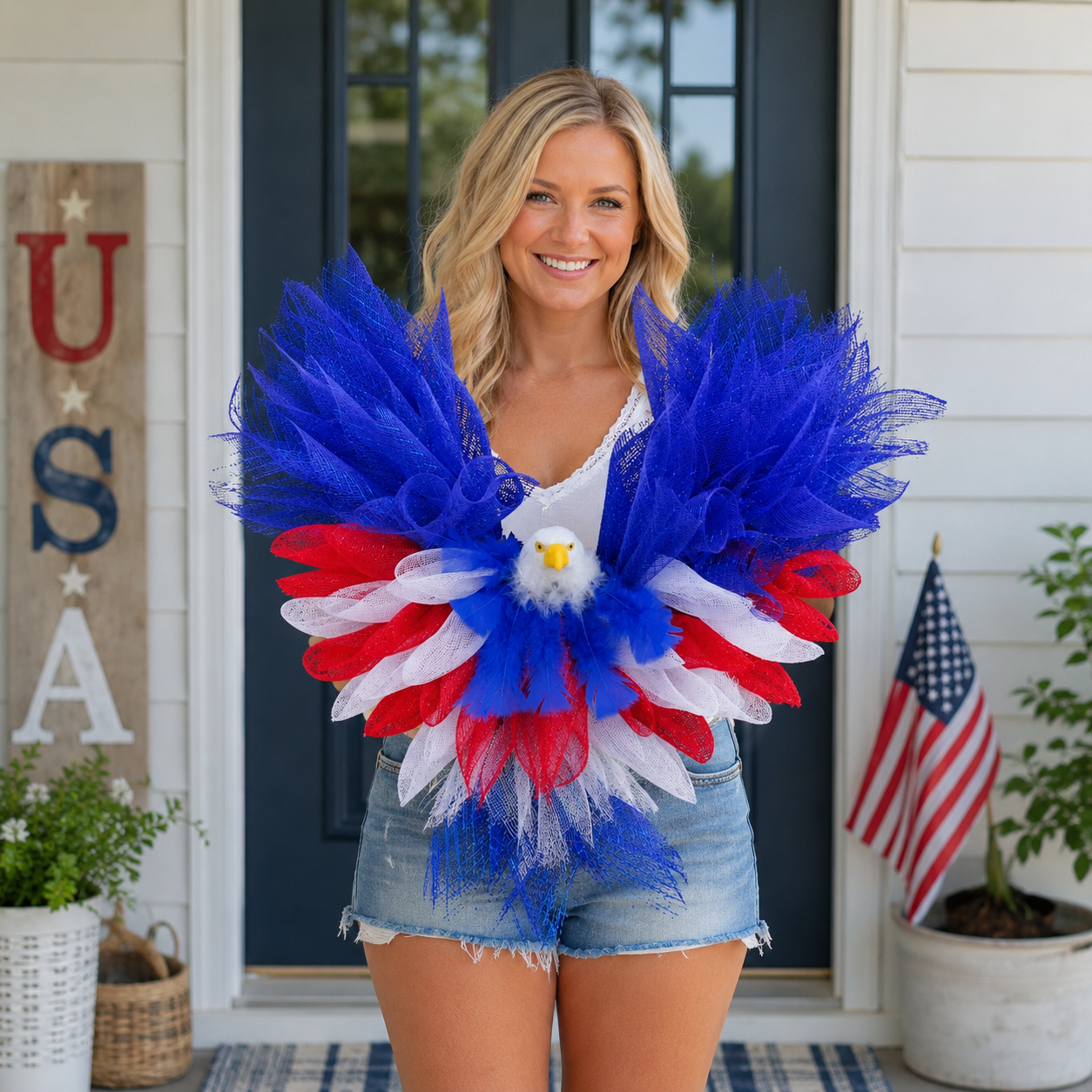 Patriotic Eagle Wreath