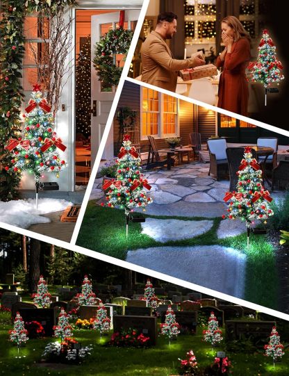 🎄Solar Christmas Tree Lights – Waterproof Outdoor LED Holiday Pathway Decor
