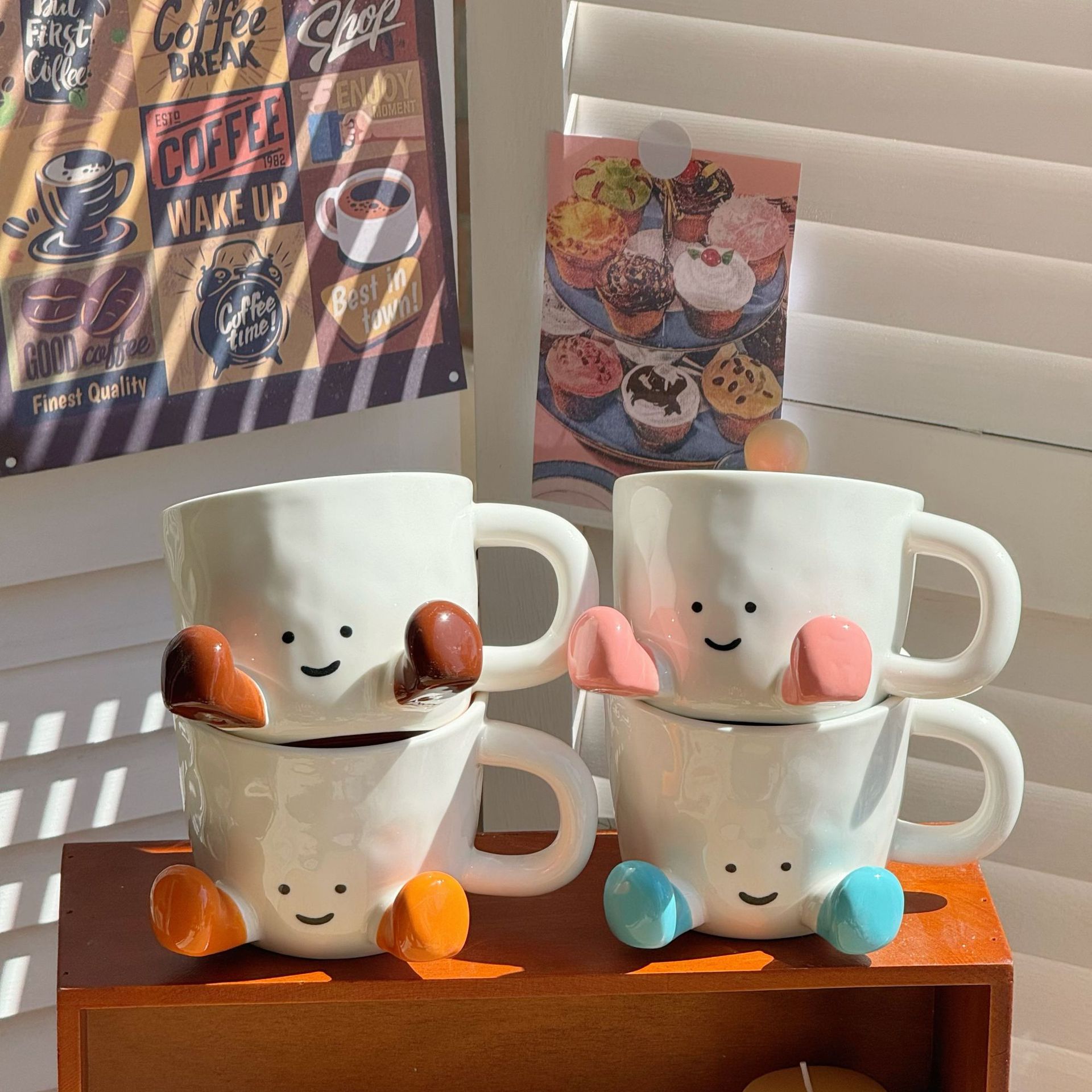 Kawaii Foot-Shaped Ceramic Mug