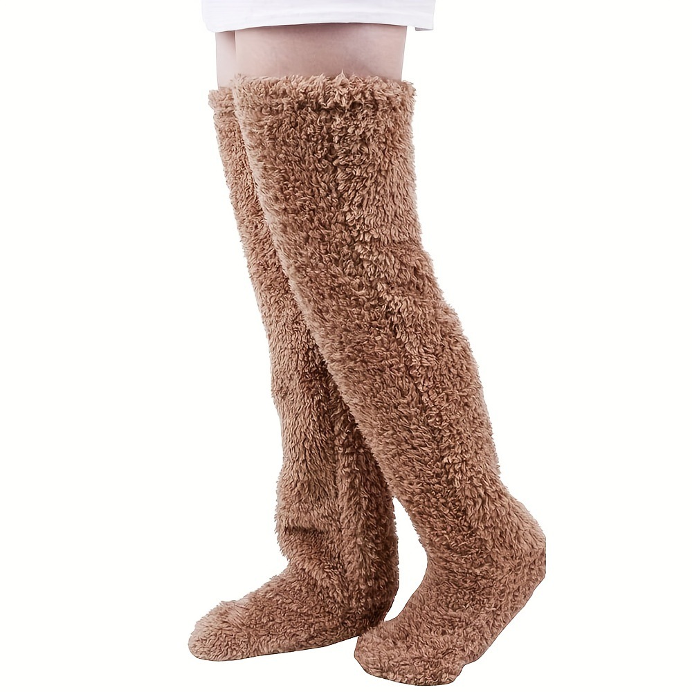 Velvety Fleece Over Knee Socks