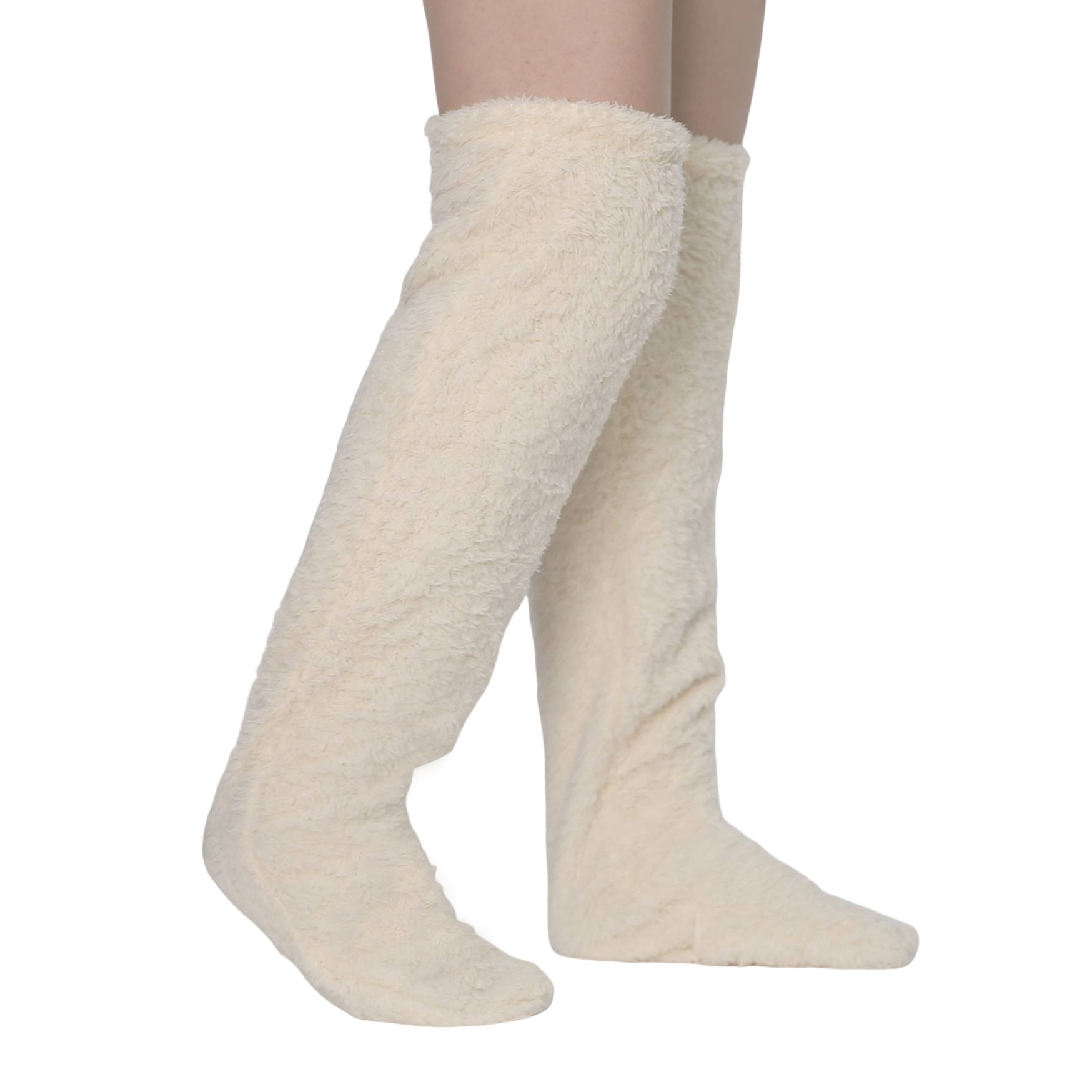 Velvety Fleece Over Knee Socks