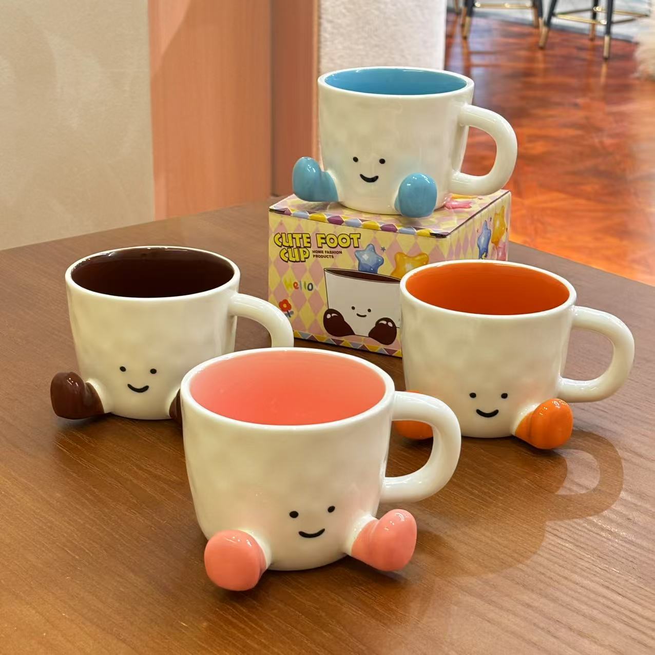 Kawaii Foot-Shaped Ceramic Mug