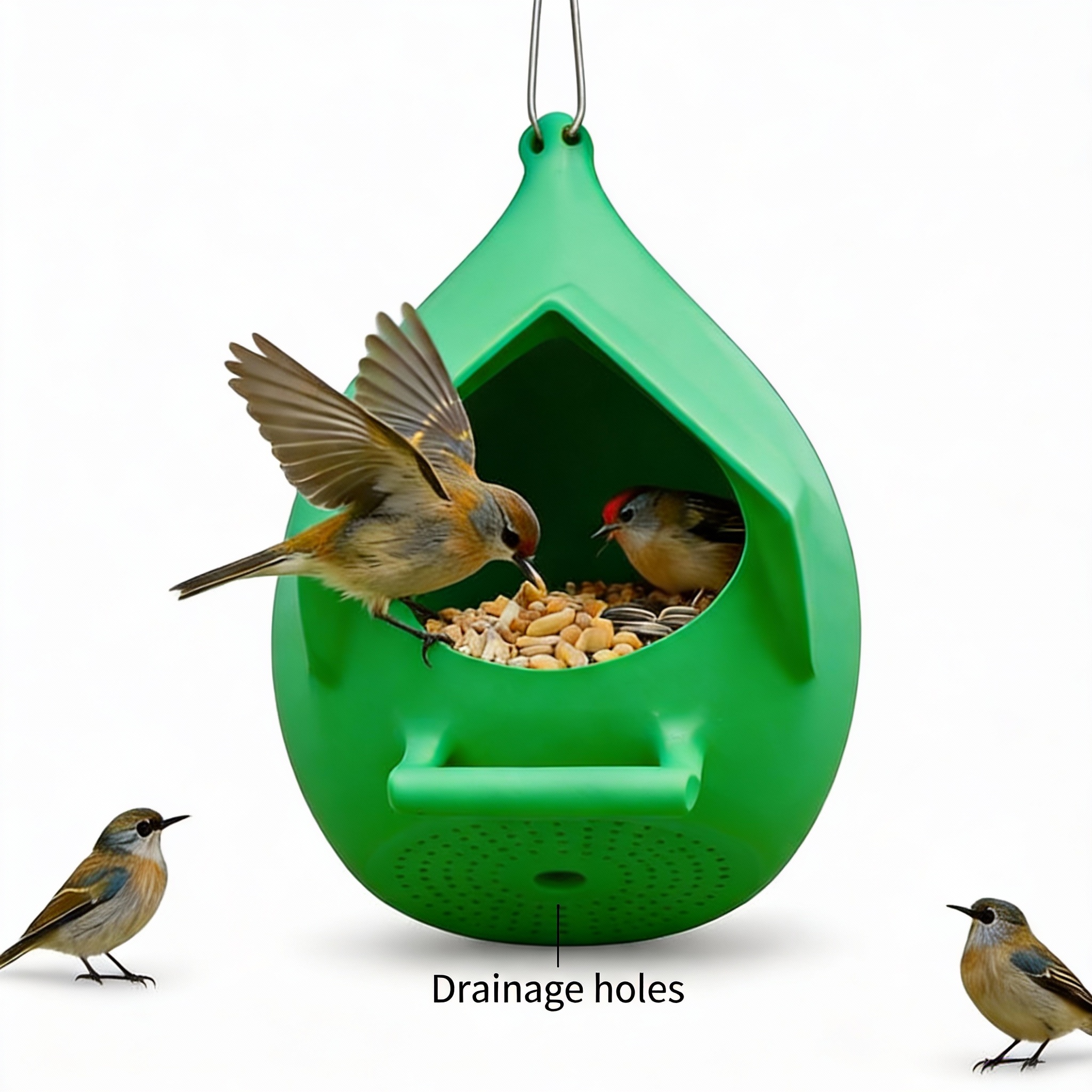 Winter Hanging Bird Feeder House-Home For Cardinal, Blue jay, Titmouse