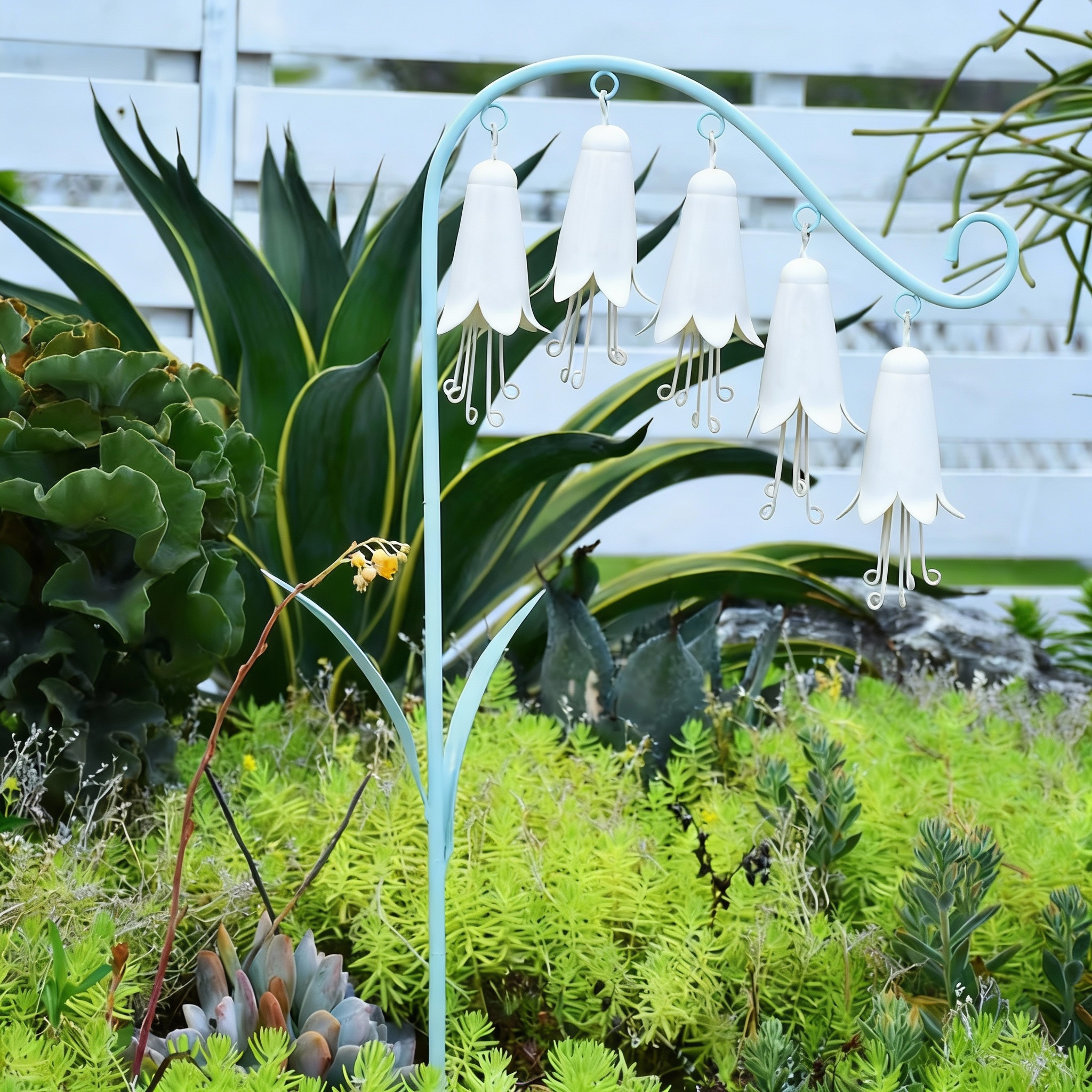 Sping Lily of the Valley Metal Garden Stake Wind Chime