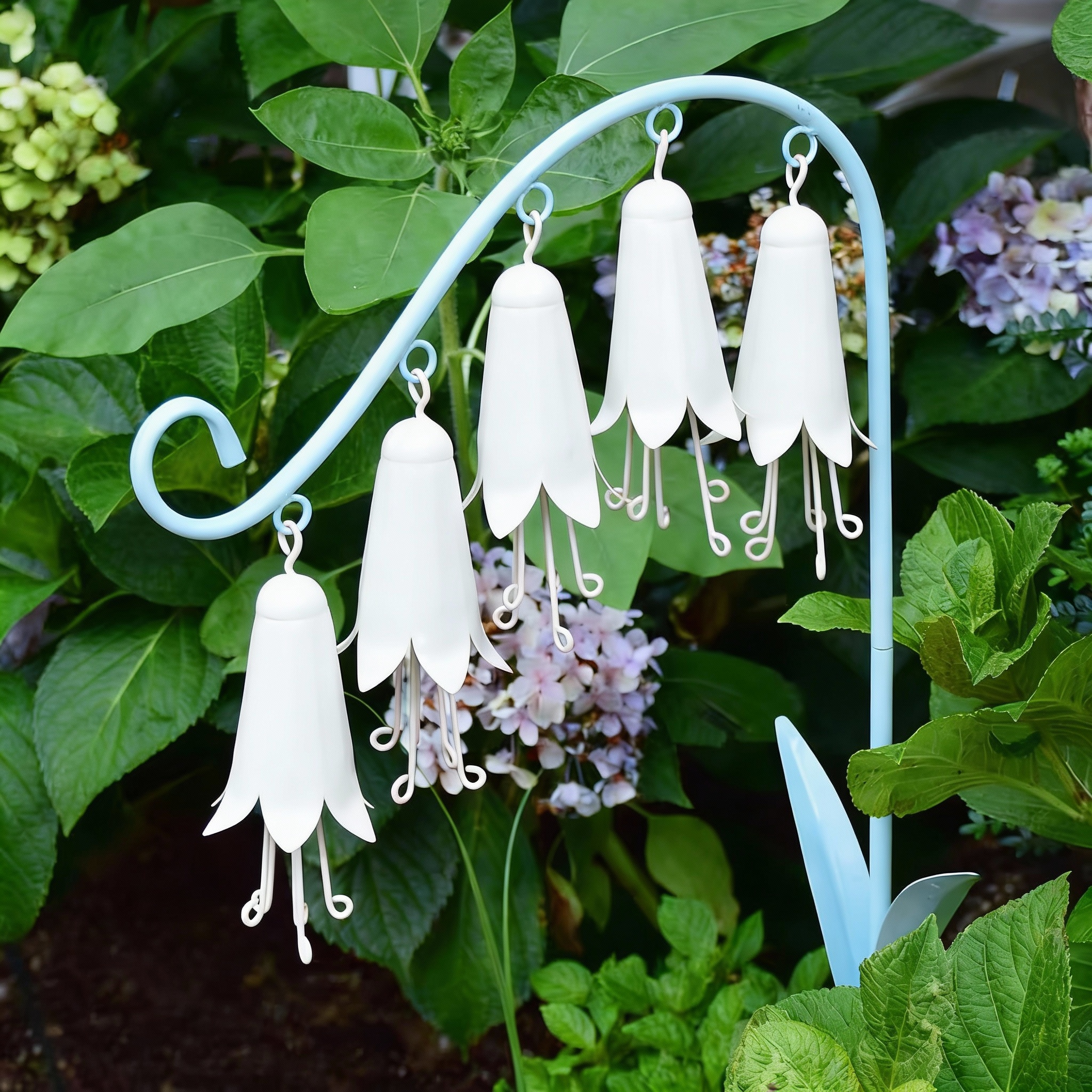 Sping Lily of the Valley Metal Garden Stake Wind Chime