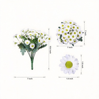 Artificial Mums for Outdoors & Indoor Decoration - UV resistant, Waterproof, Windproof,No Watering