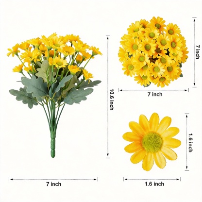 Artificial Mums for Outdoors & Indoor Decoration - UV resistant, Waterproof, Windproof,No Watering