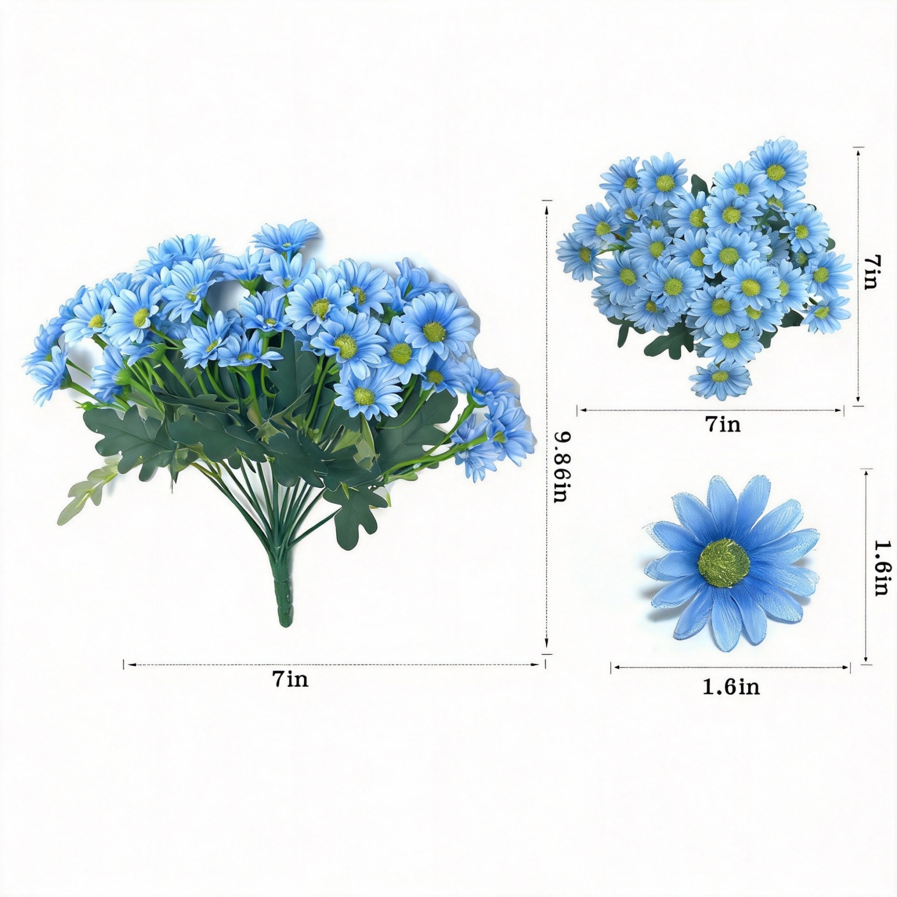 Artificial Mums for Outdoors & Indoor Decoration - UV resistant, Waterproof, Windproof,No Watering