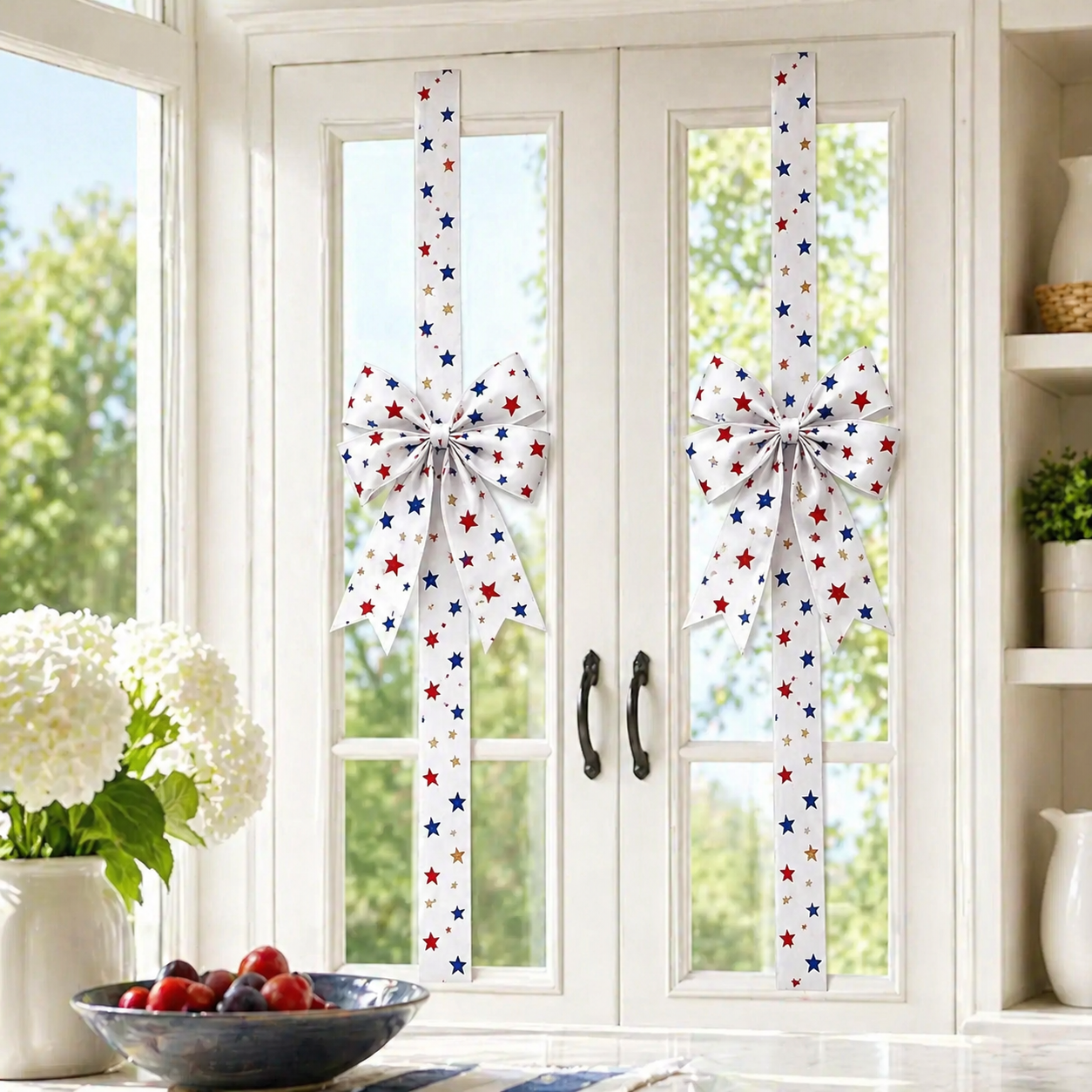 Independence Day & Memorial Day Cabinet Door Patriotic Bow Ribbons