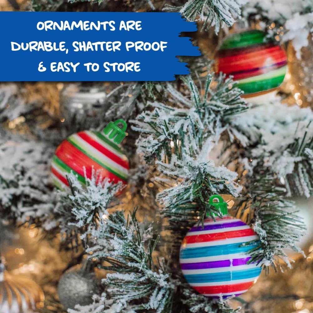 Magic Tree DIY Tool-DIY your Christmas Tree Ornament(Includes 3 blank DIY Decorative Balls + 8 Colorful Markers)