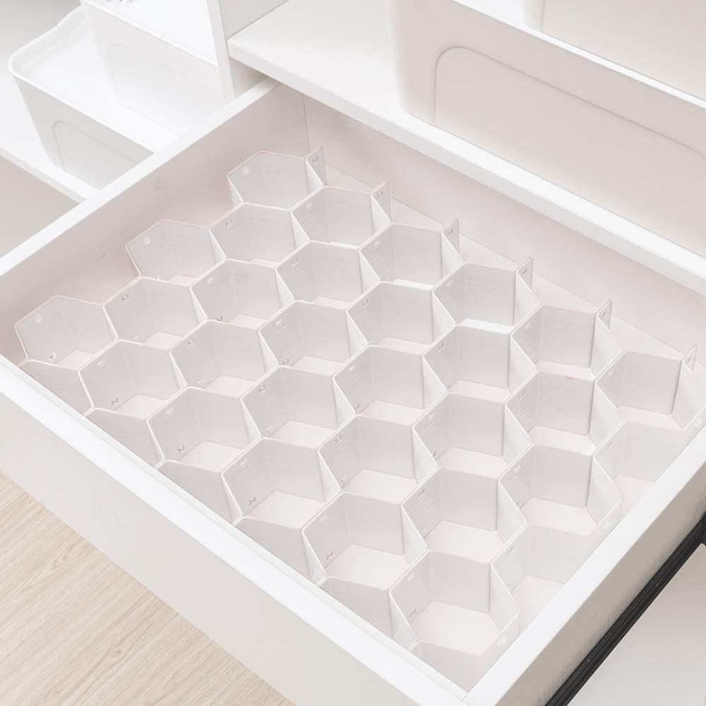 🔥BUY MORE SAVE MORE—(1 SET=8 PCS)DIY Plastic Grid Honeycomb Drawer Divider 