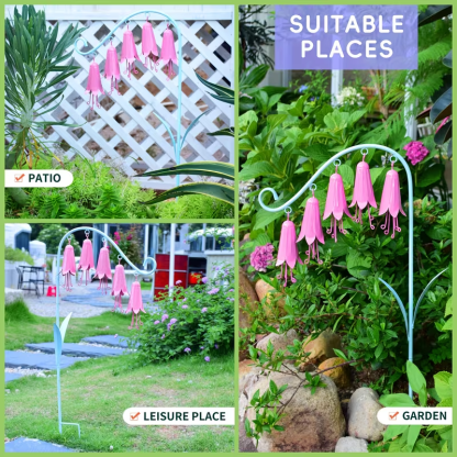 Sping Lily of the Valley Metal Garden Stake Wind Chime