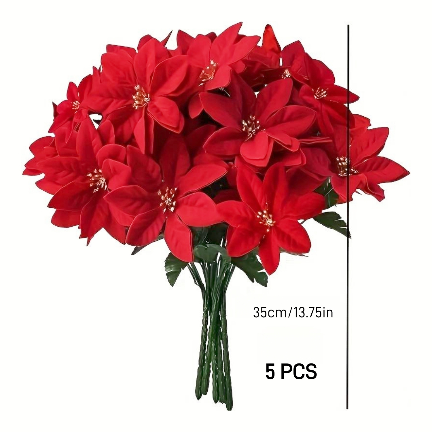 Artificial Christmas Poinsettia Flowers