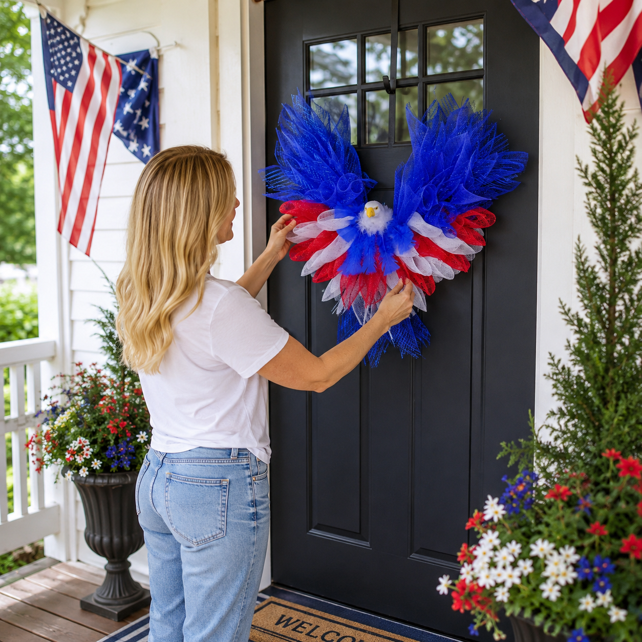Patriotic Eagle Wreath