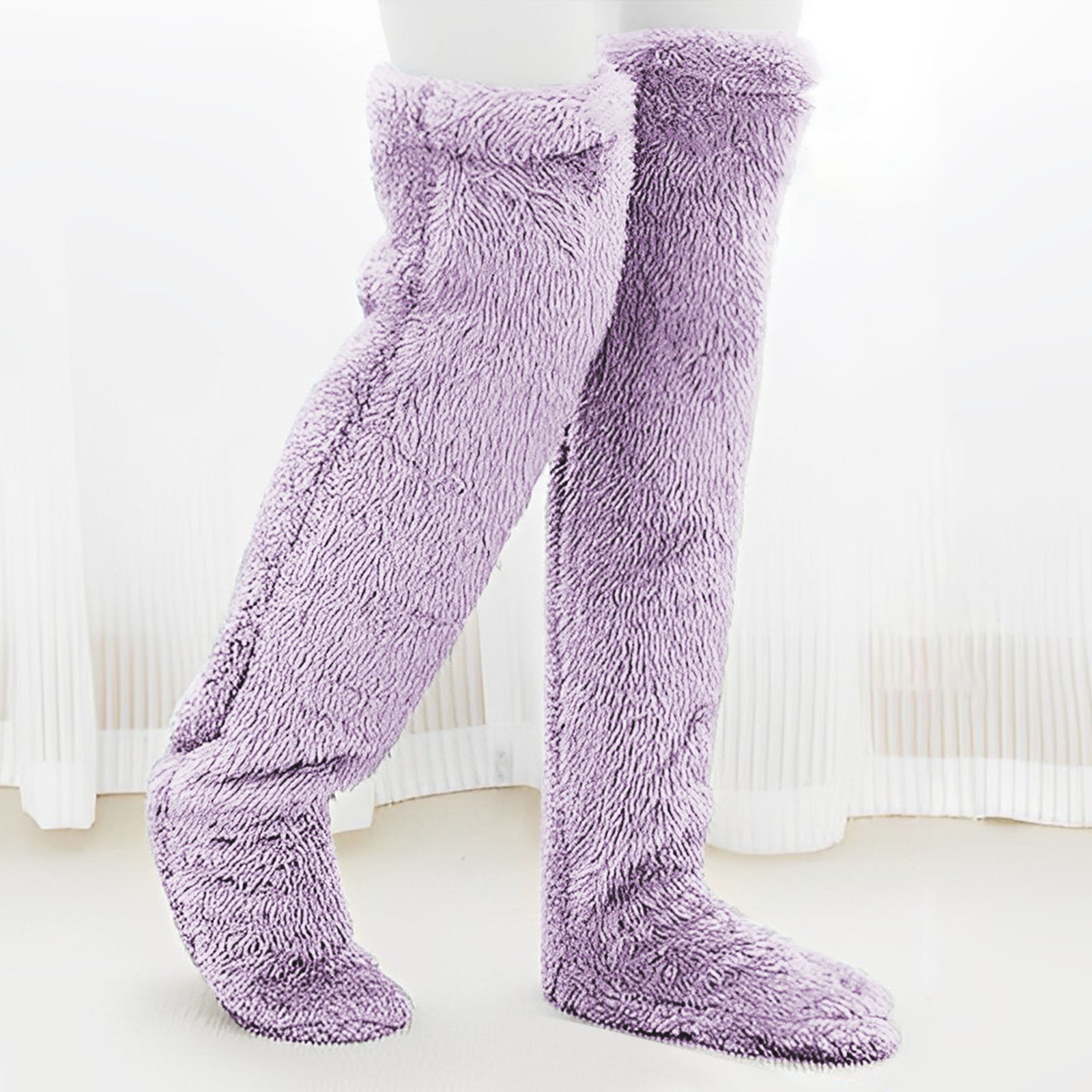 Velvety Fleece Over Knee Socks