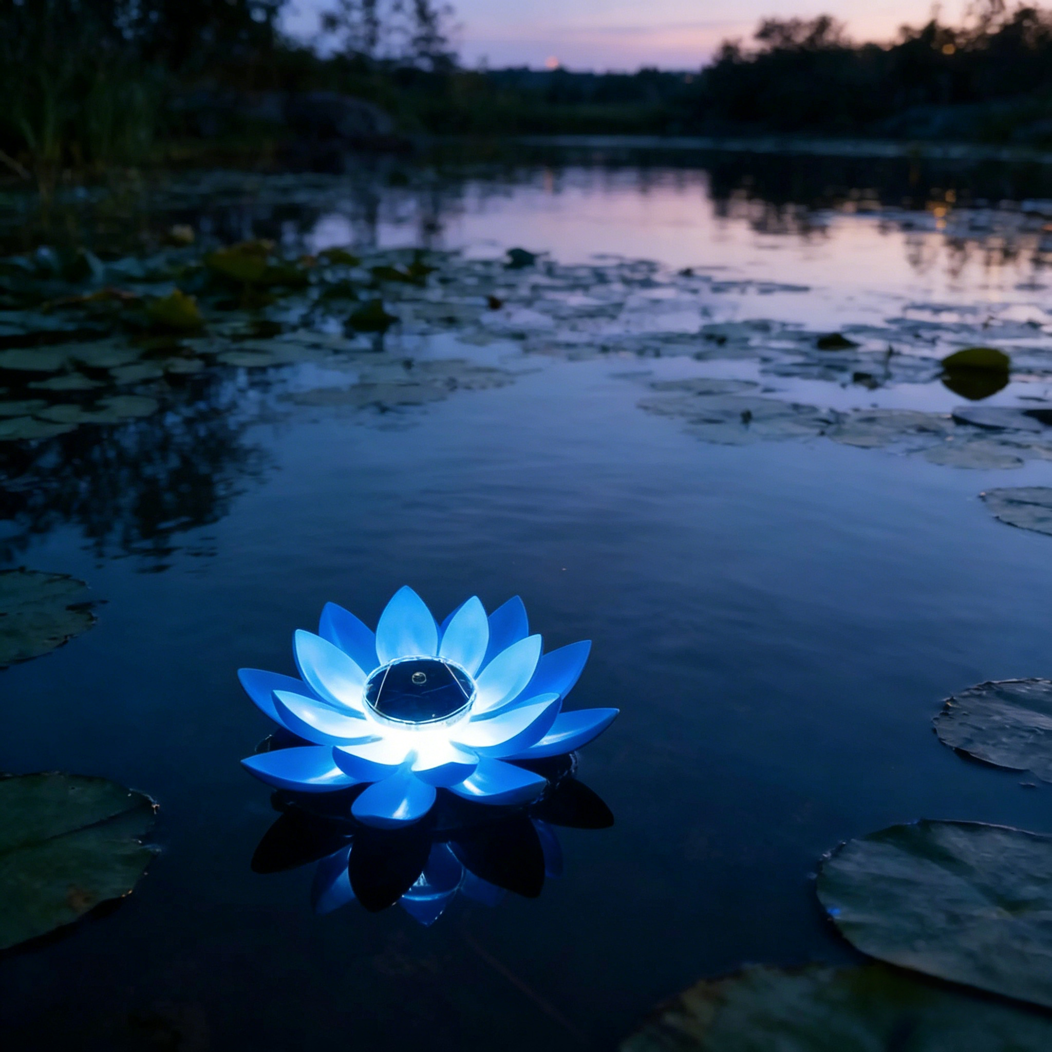 Floating Solar Lotus Lights for Pond, Pool & Garden