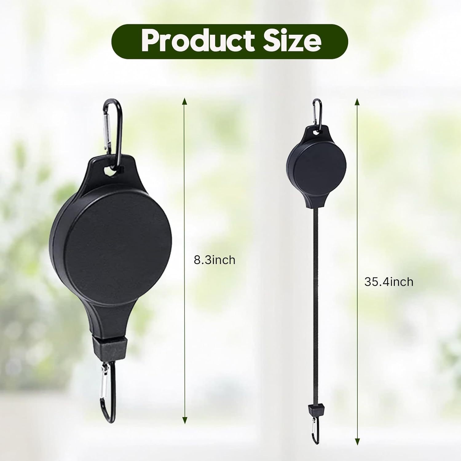 Plant Pulley Retractable Hanger For Garden Baskets Pots, Birds Feeder