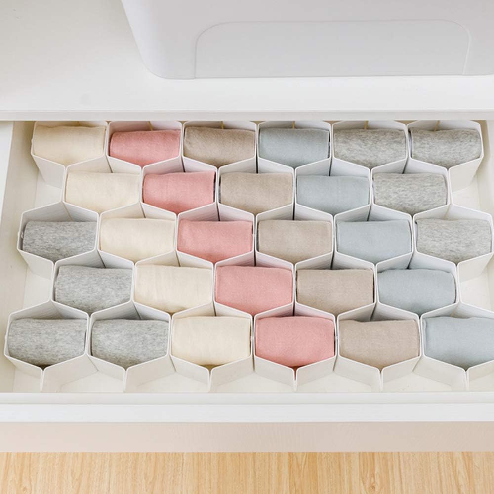 🔥BUY MORE SAVE MORE—(1 SET=8 PCS)DIY Plastic Grid Honeycomb Drawer Divider 