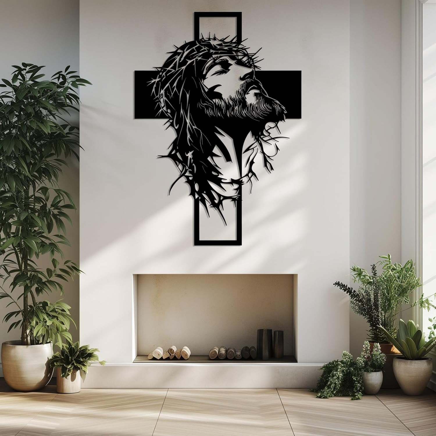 Jesus Christ Metal Wall Art Decor (19 x 13 inches)
