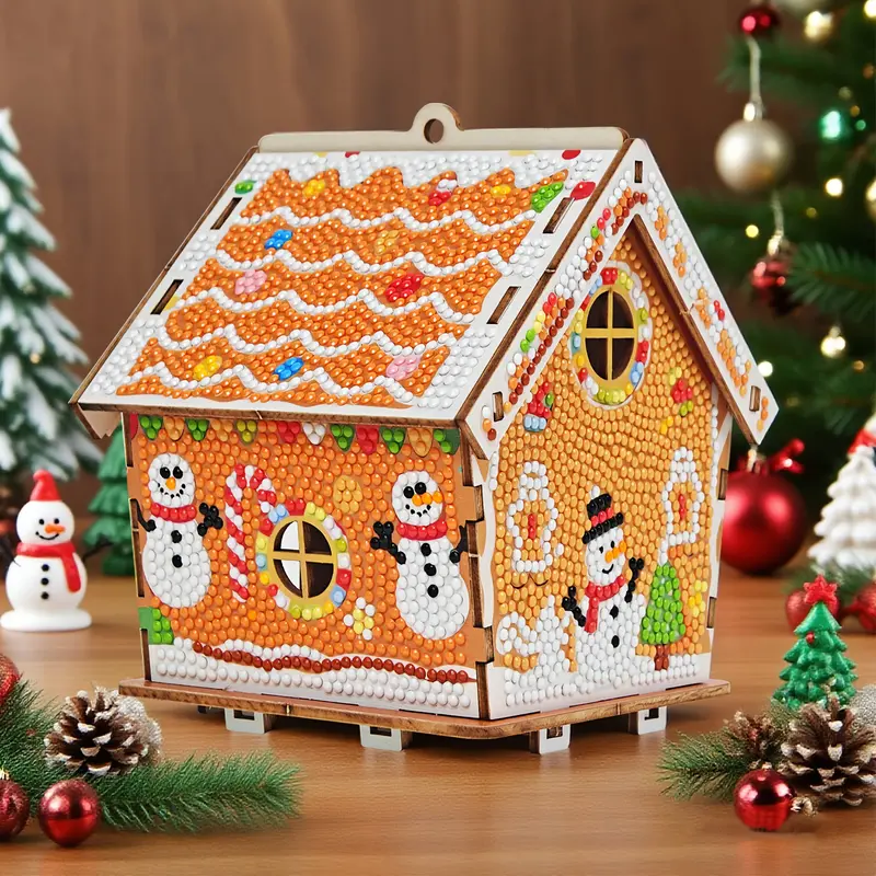 3D Gingerbread House Diamond Painting Kit