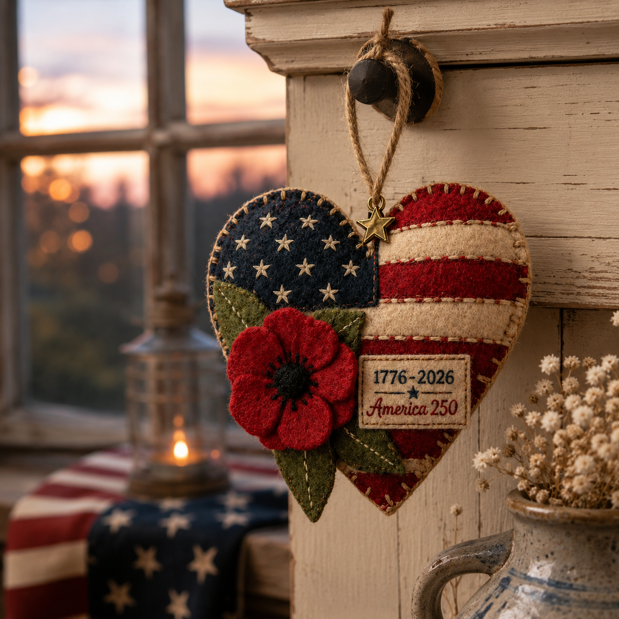 DIY Patriotic Poppy Cross Ornament Kit