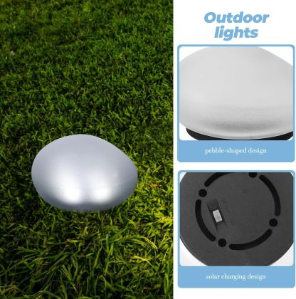 Solar Powered Stone Garden Light
