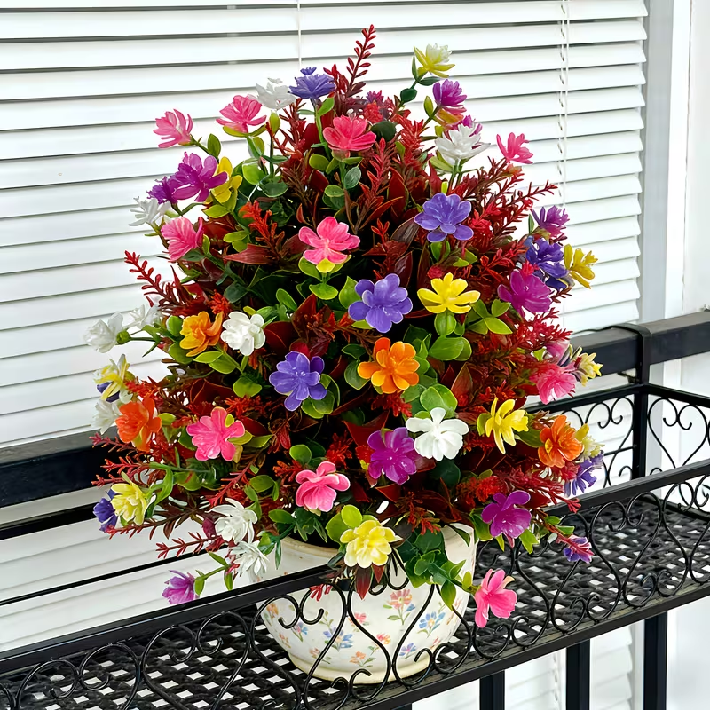 Outdoor Artificial Flower with Ground Stake 