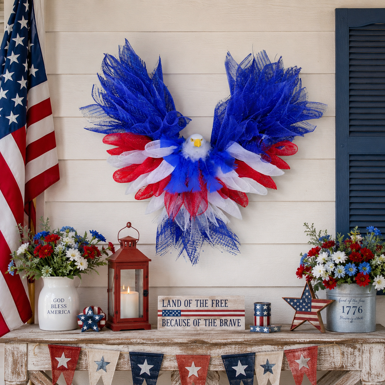 Patriotic Eagle Wreath