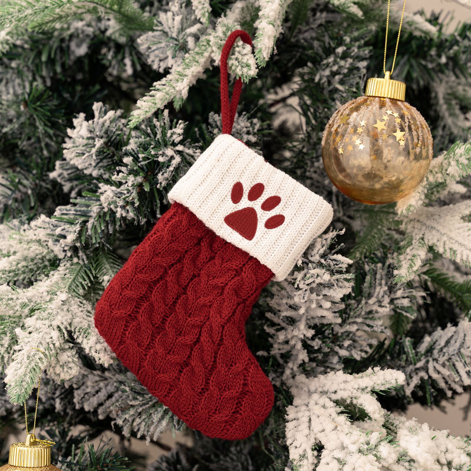Purely Hand Knitted Christmas  Monogram Socks